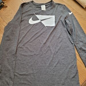Nike Gray Long Sleeve Kids Tee